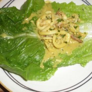 Curried Squid Salad with Cucumber Relish